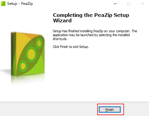PeaZip 安装完成
